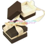 SSL-1 Коробочка ювелирная Шоколад с атласной лентой под кольцо